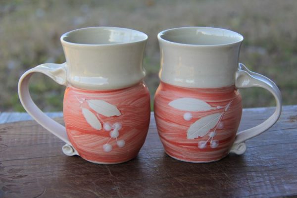 Lilly Pilly Red - Mugs Pair