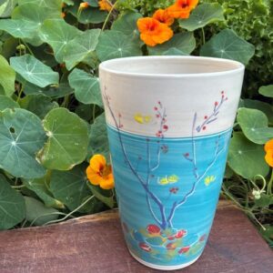 Blossum and Butterflies - Hand made Pottery